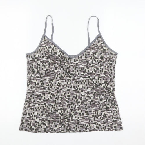 Marks and Spencer Women Grey Geometric Camisole Top Size 14