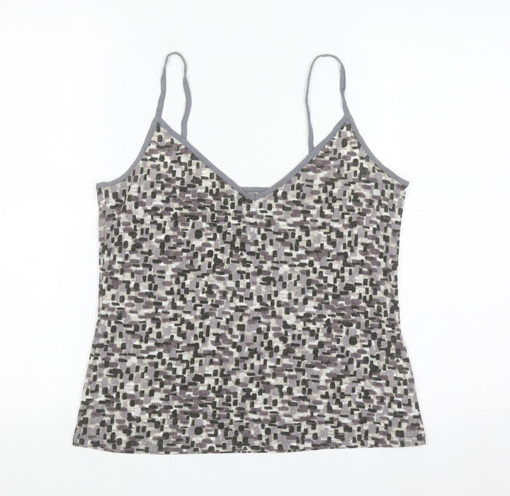 Marks and Spencer Women Grey Geometric Camisole Top Size 14