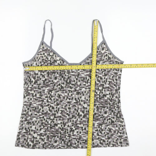 Marks and Spencer Women Grey Geometric Camisole Top Size 14