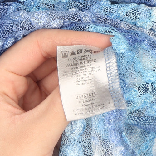 Marks and Spencer Per Una Women’s Blue Sheer Wrap Blouse Size 10