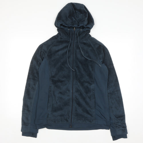 Columbia Womens Navy Full Zip Hooded Fleece Jacket Size M