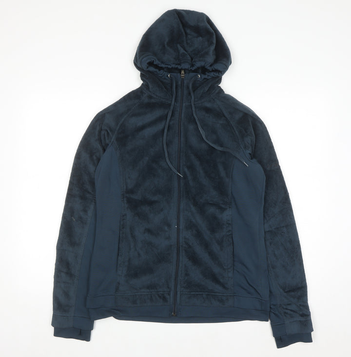 Columbia Womens Navy Full Zip Hooded Fleece Jacket Size M