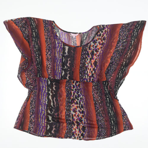 Marks and Spencer Per Una Women's Multicoloured Chiffon Tunic Blouse Size 14