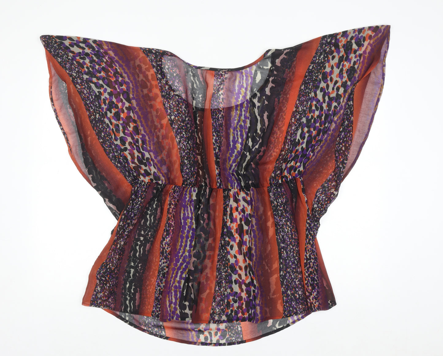 Marks and Spencer Per Una Women's Multicoloured Chiffon Tunic Blouse Size 14