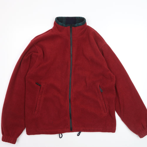 Country Trader Men's Red Fleece Full Zip Jacket Size S