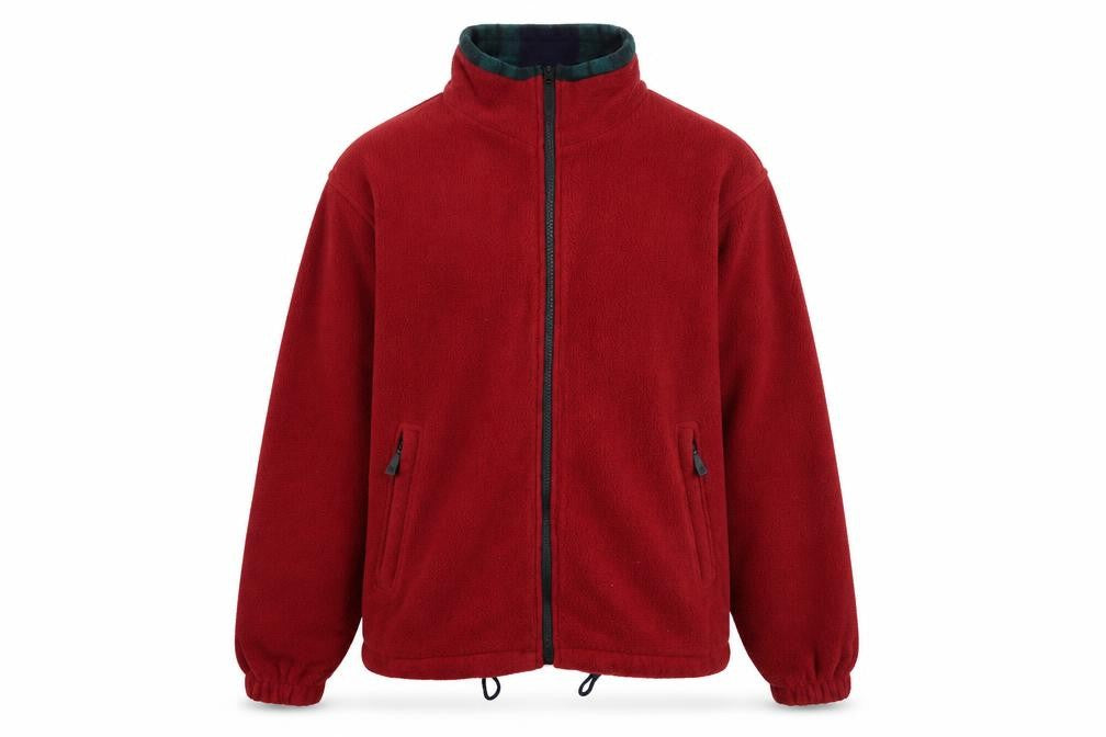 Country Trader Men's Red Fleece Full Zip Jacket Size S