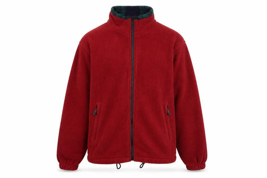Country Trader Men's Red Fleece Full Zip Jacket Size S