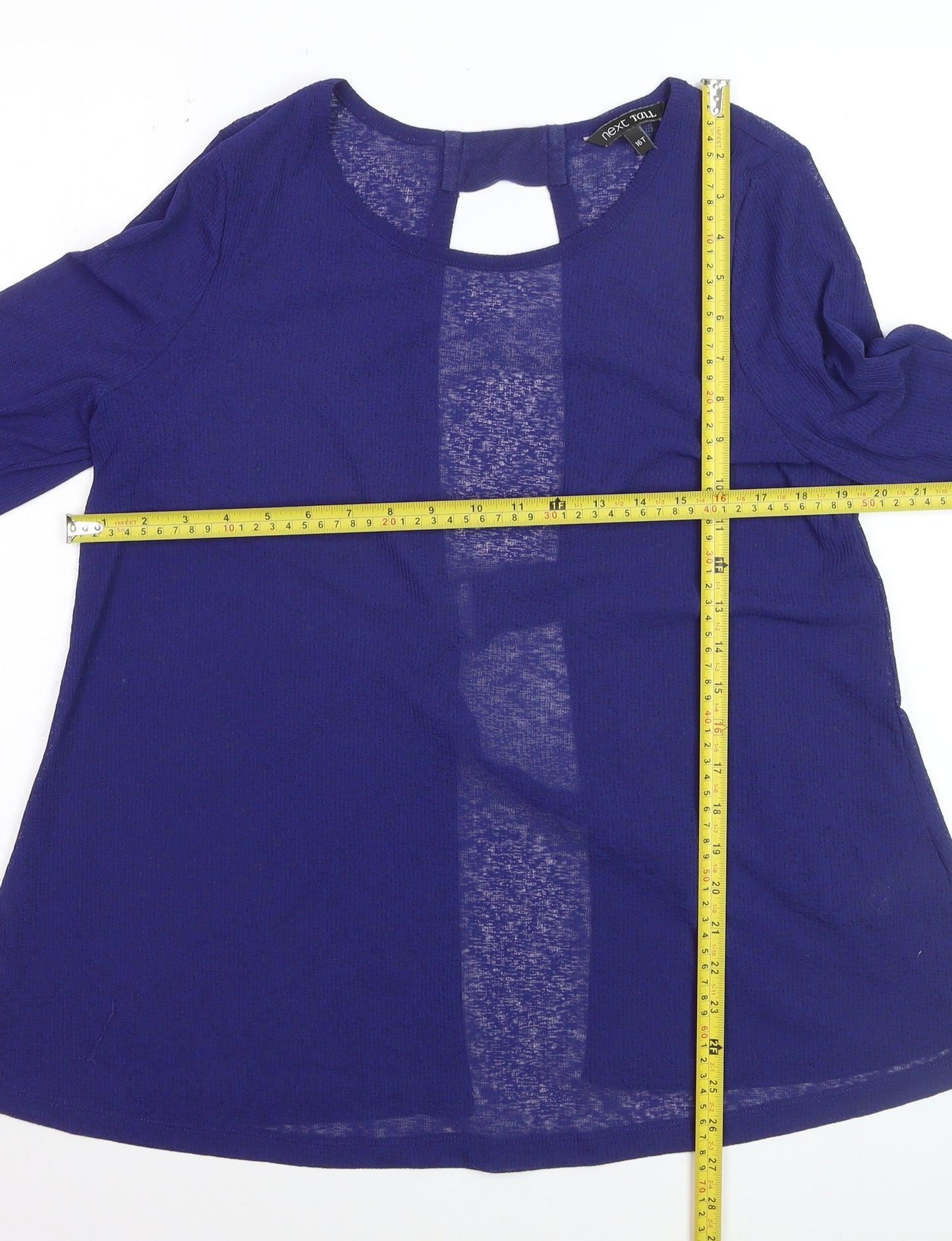 Next Women’s Blue Long Sleeve Tall Open Cardigan Size 16