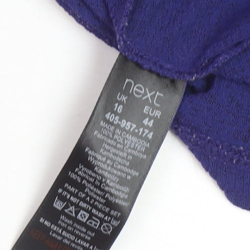 Next Women’s Blue Long Sleeve Tall Open Cardigan Size 16