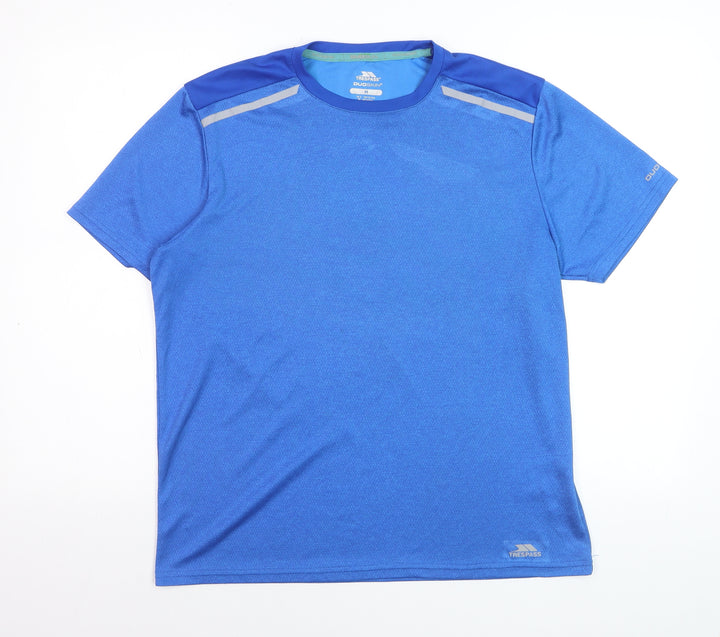 Trespass Mens Blue Duoskin Short Sleeve Sports T-Shirt M
