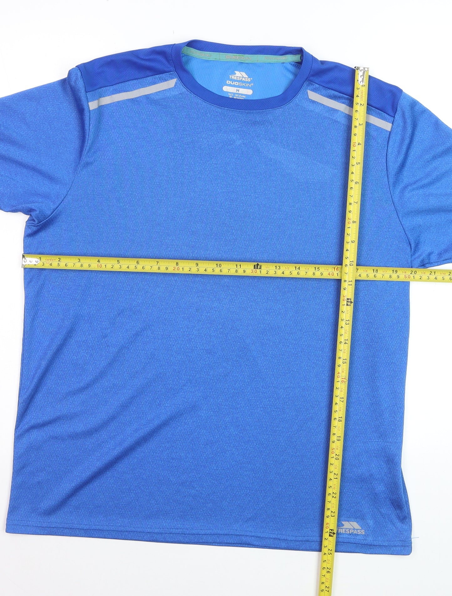 Trespass Mens Blue Duoskin Short Sleeve Sports T-Shirt M
