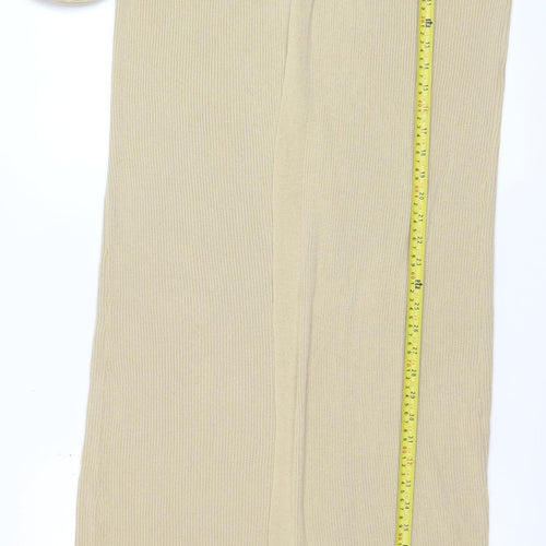 Primark Women Beige Longline V-Neck Knit Cardigan Size 12