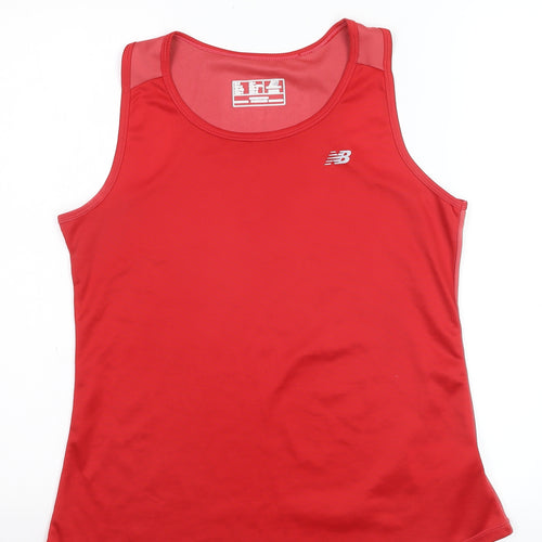 New Balance Womens Red Polyester Athletic Tank Top M