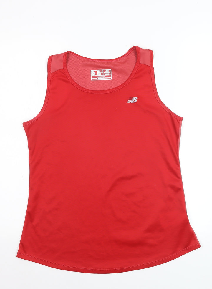New Balance Womens Red Polyester Athletic Tank Top M
