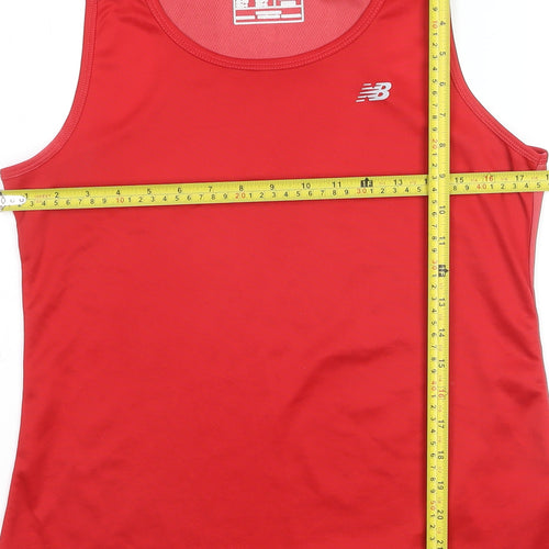New Balance Womens Red Polyester Athletic Tank Top M