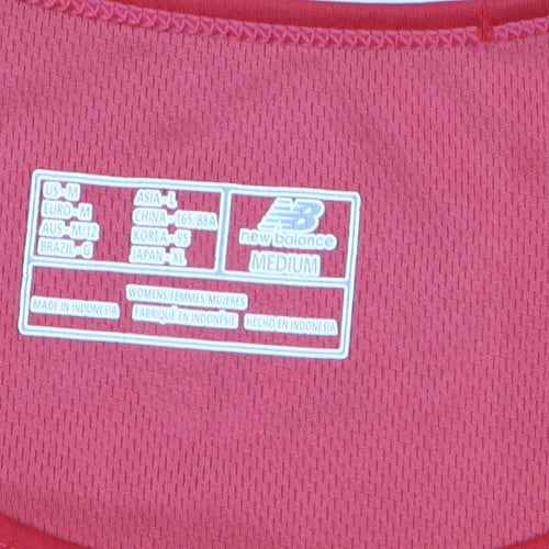 New Balance Womens Red Polyester Athletic Tank Top M