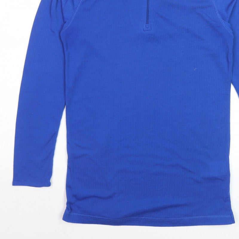 Additional view of Mountain Warehouse Men’s Blue Thermal 1/2 Zip Jumper, size S