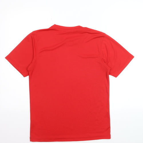 AWDis Men’s Red Welsh Athletics Short Sleeve Crew Neck Sports T-Shirt Size S