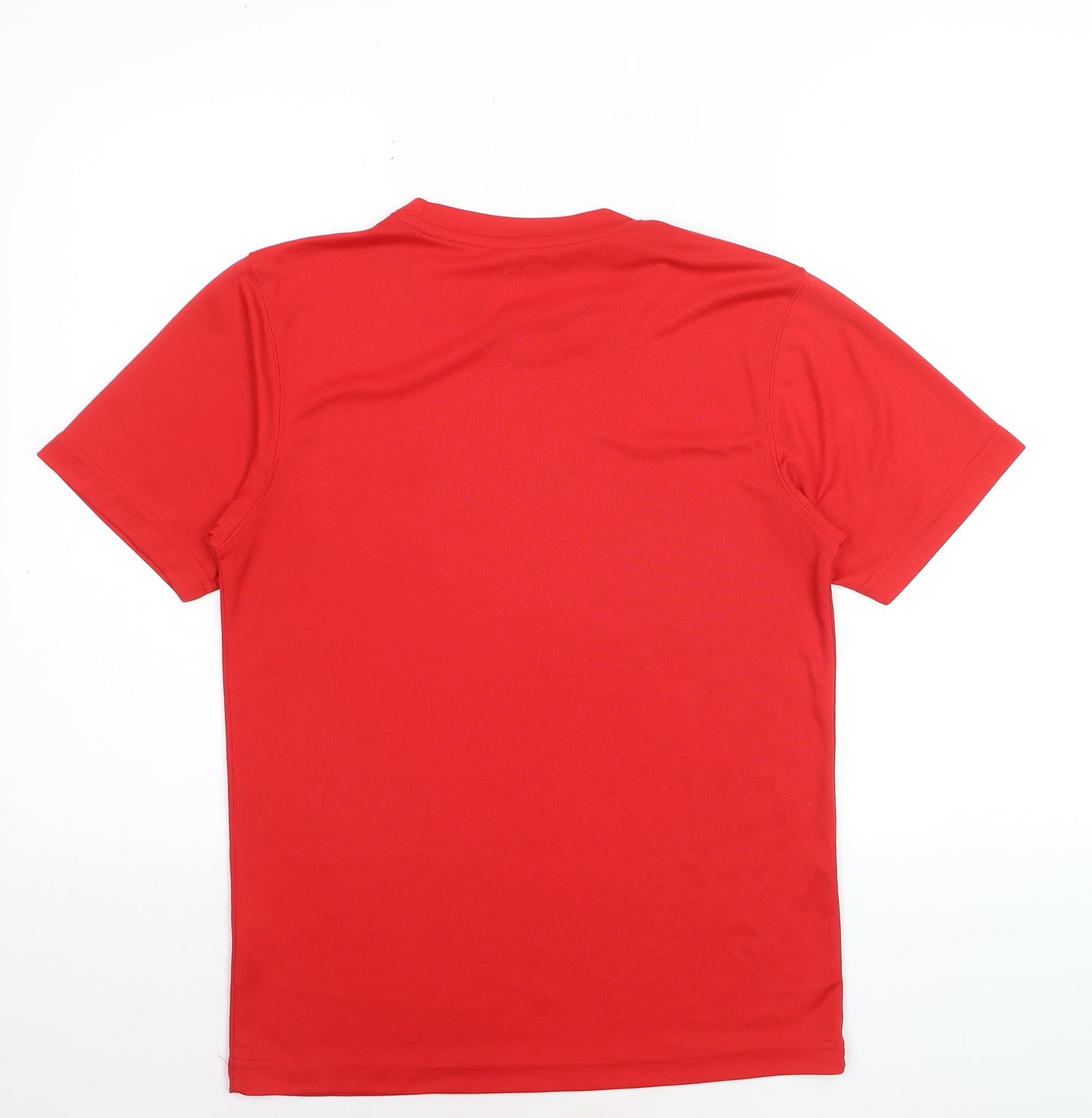 AWDis Men’s Red Welsh Athletics Short Sleeve Crew Neck Sports T-Shirt Size S