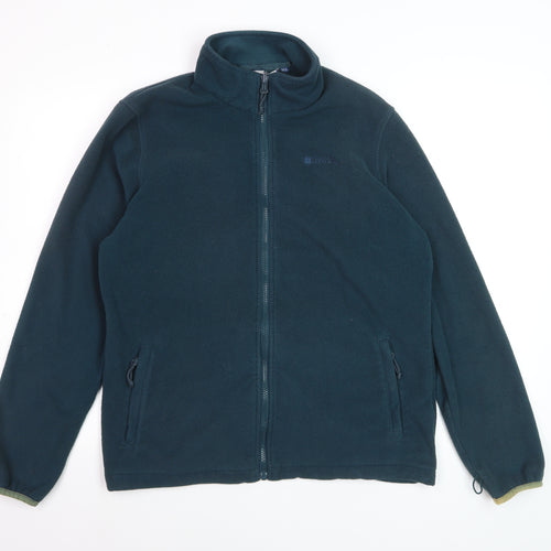 Mountain Warehouse Men’s Blue Fleece Zip Jacket Size L Outdoor Warm