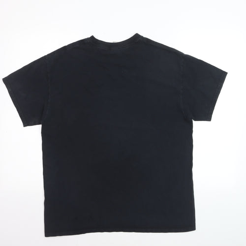 Gildan Men's Black Manchester United Graphic T-Shirt Size L