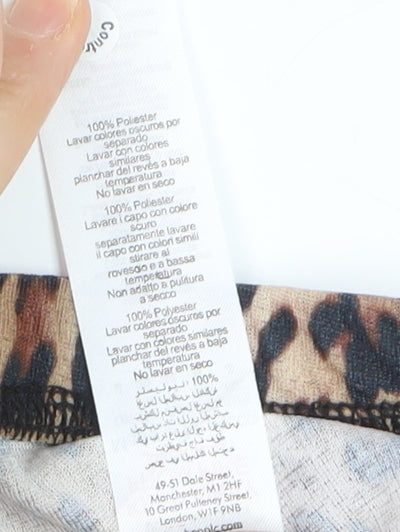 PrettyLittleThing Girls Brown Leopard Print Polyester Hot Pants UK 8