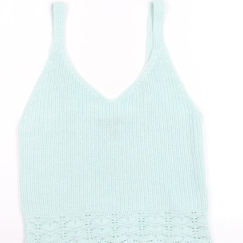 New Look Women's Mint Green Knit Camisole Tank Top Size 12