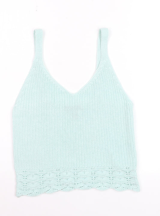 New Look Women's Mint Green Knit Camisole Tank Top Size 12