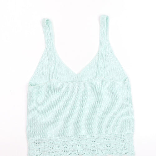 New Look Women's Mint Green Knit Camisole Tank Top Size 12