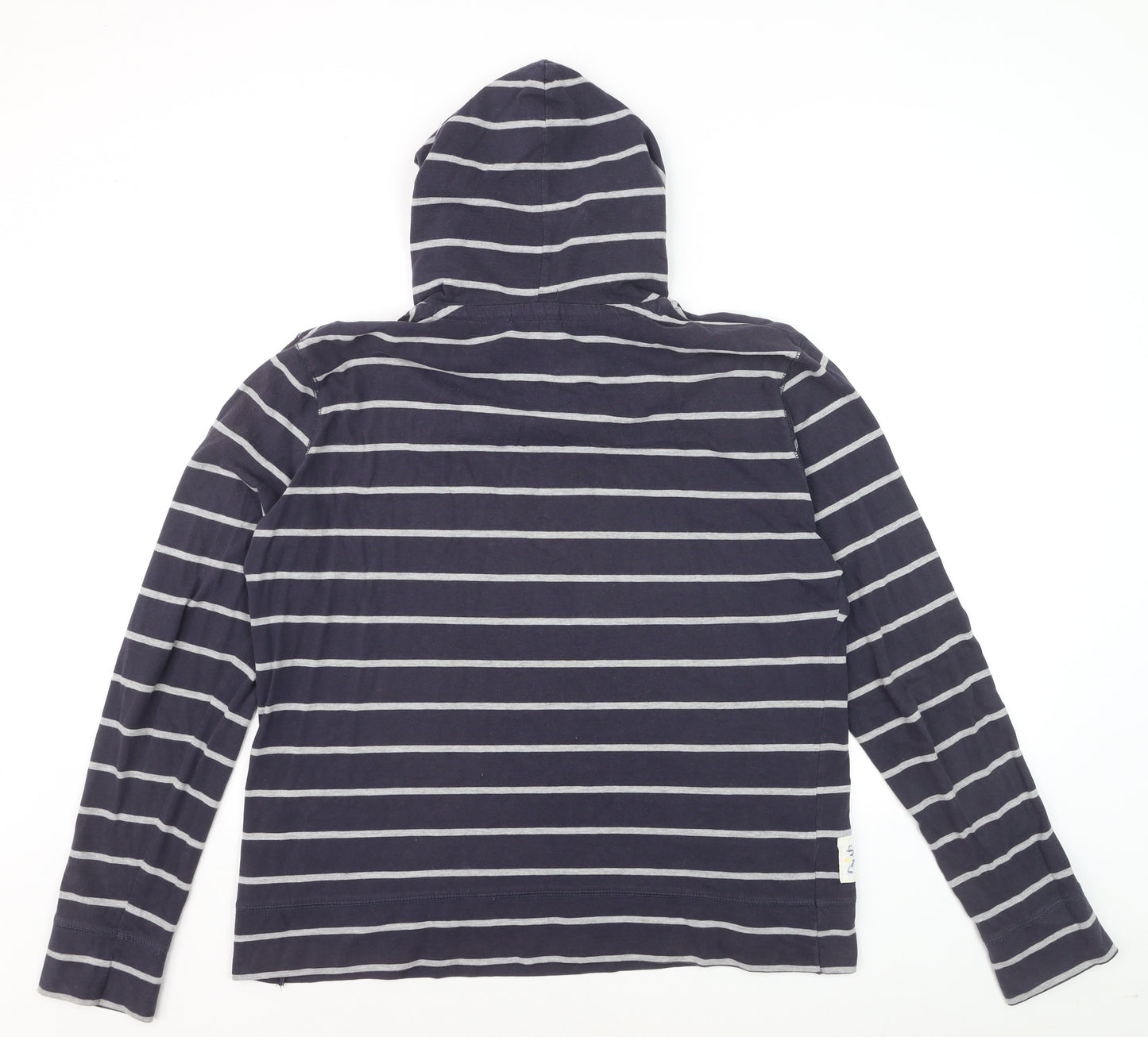 South Womens Navy Striped Pullover Hoodie Size 18 Cotton Blend