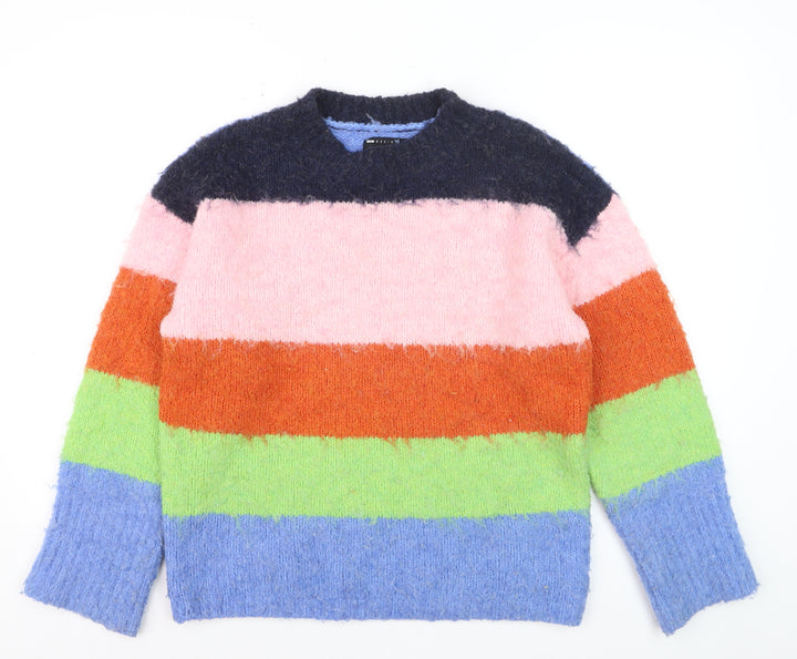 ASOS DESIGN Women's Multicoloured Striped Pullover Jumper Size S