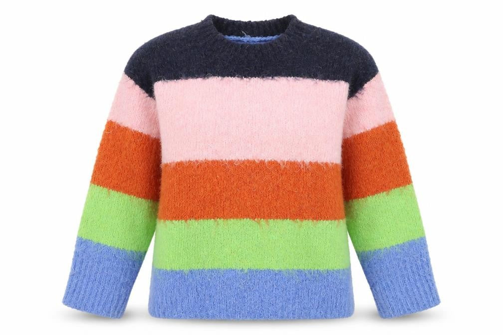 Front view of ASOS DESIGN Women's Multicoloured Striped jumper, size S