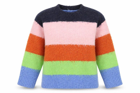 Front view of ASOS DESIGN Women's Multicoloured Striped jumper, size S