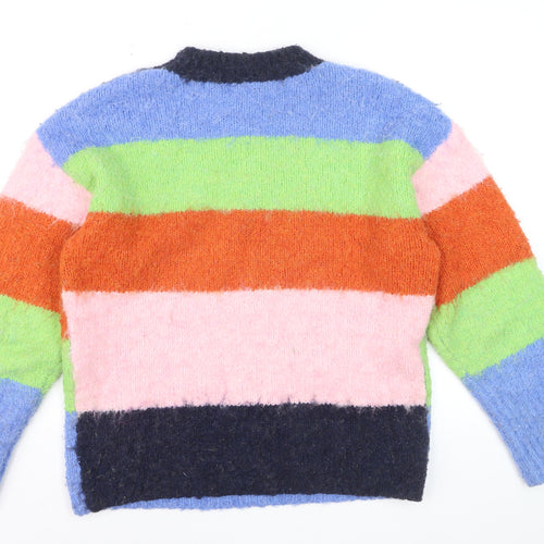 ASOS DESIGN Women's Multicoloured Striped Pullover Jumper Size S