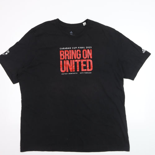 Adidas Men's Black 2XL Carabao Cup 2023 Bring on United T-Shirt