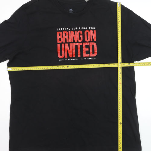 Adidas Men's Black 2XL Carabao Cup 2023 Bring on United T-Shirt