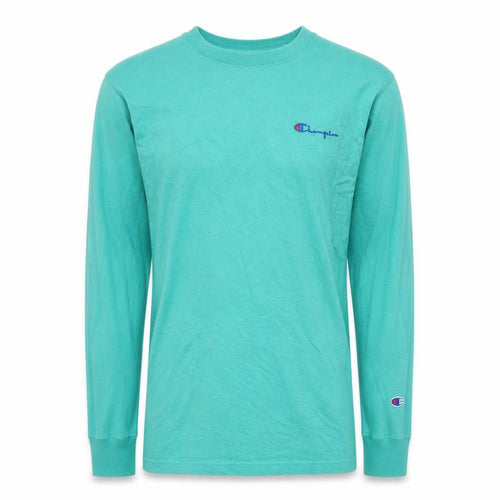 Champion Men's Green Long Sleeve Cotton Casual Top Size S