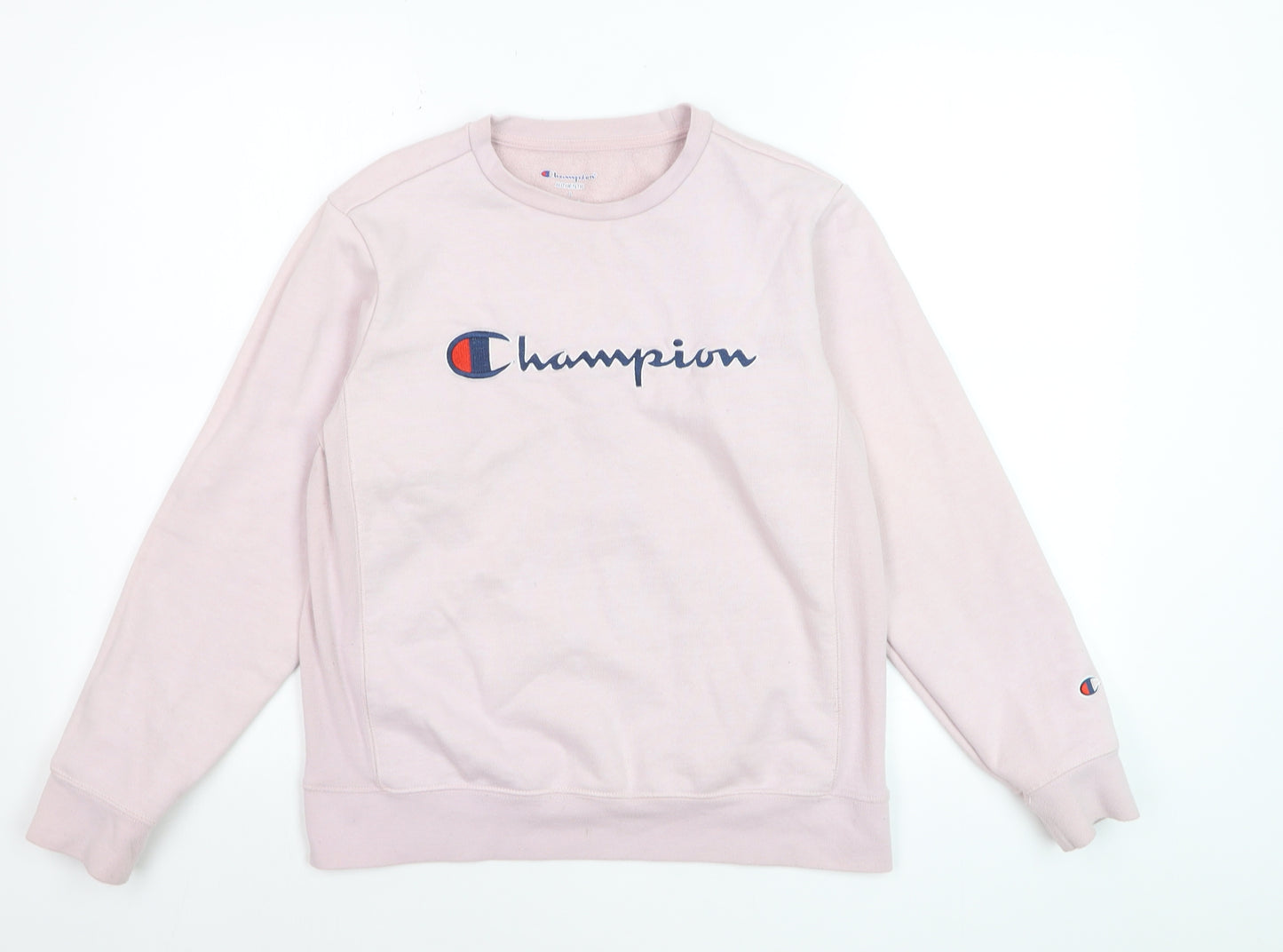 Champion Women's Pink Logo Pullover Sweatshirt Size L
