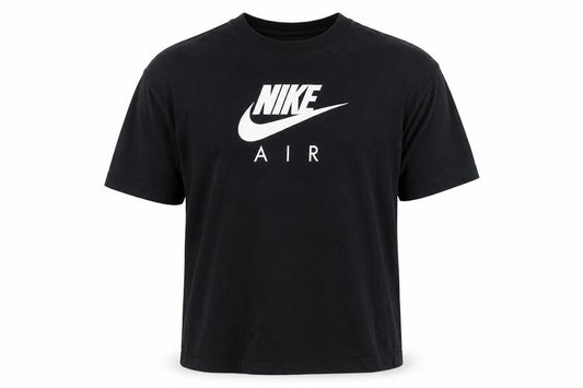Front view of Nike Men's Black Air Graphic T-Shirt M Short Sleeve Crew Neck