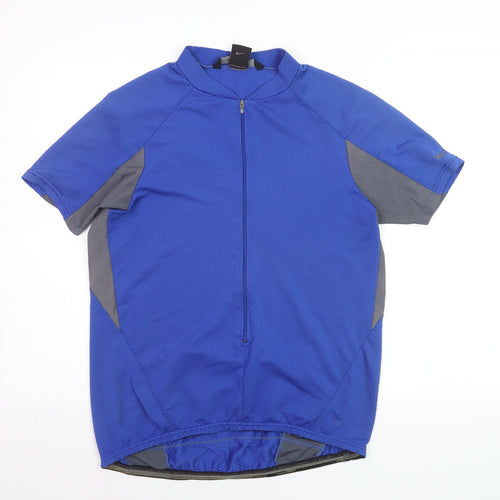 Nike Men's Blue Cycling Jersey L Short Sleeve Breathable Top