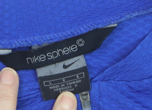 Nike Men's Blue Cycling Jersey L Short Sleeve Breathable Top