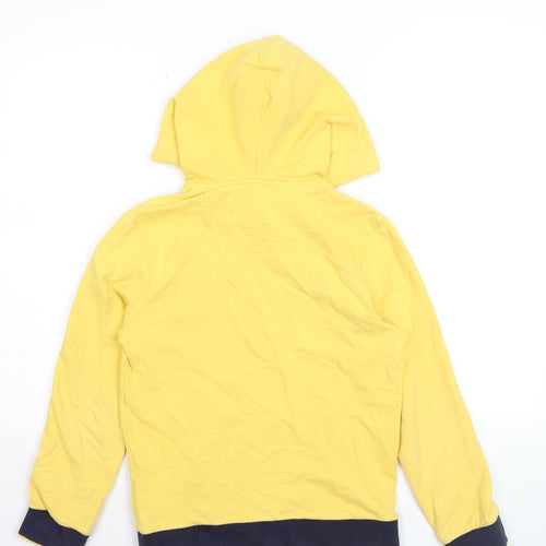 Aston Martin Boys Yellow Hoodie Size 12 Cotton Pullover Logo Design