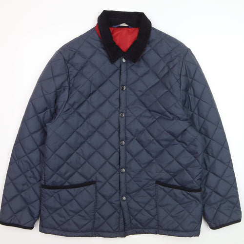 Samuel Windsor Men's Blue Quilted Showerproof Jacket L