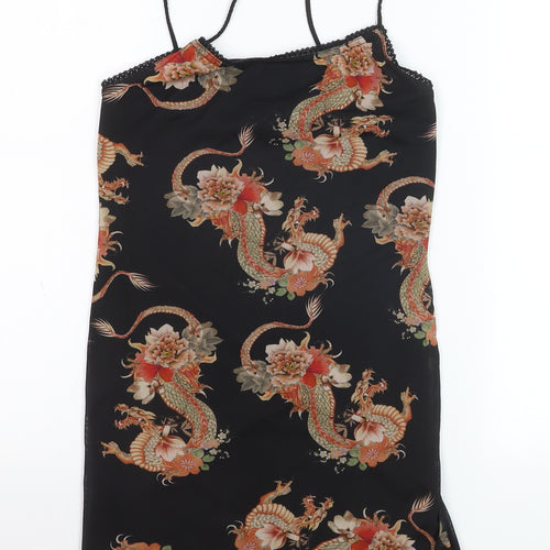 Urban Outfitters Women’s Black Dragon Print Slip Dress XS