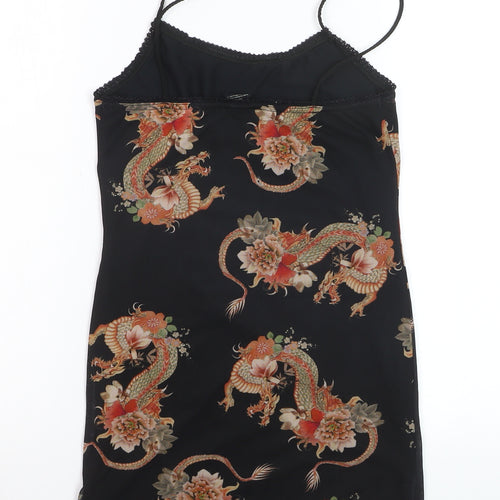 Urban Outfitters Women’s Black Dragon Print Slip Dress XS