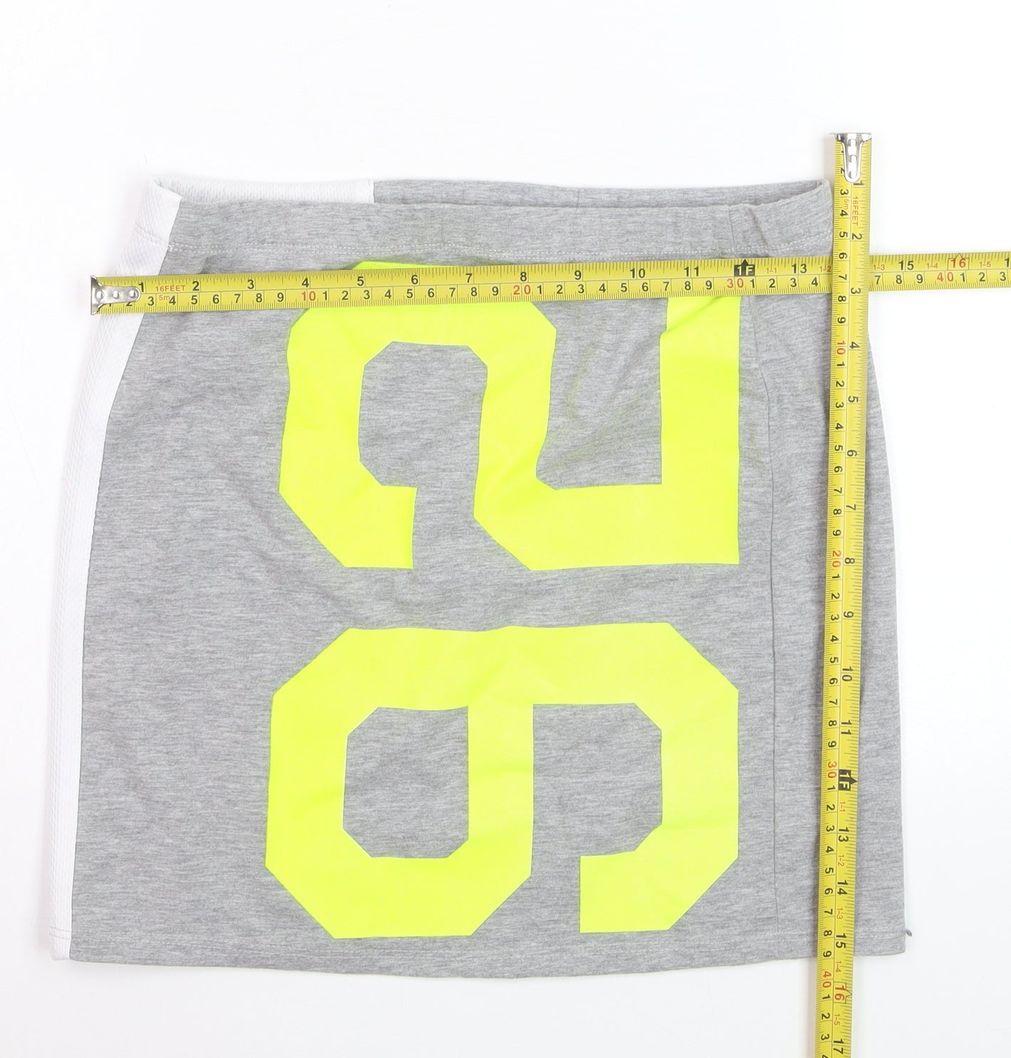 Topshop Women’s Grey Neon Sports Style Short Skirt Size 10