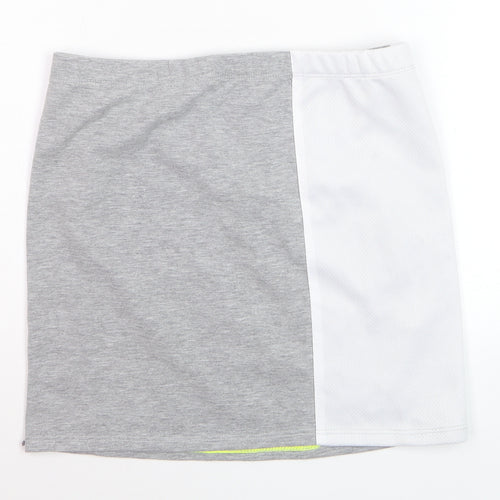 Topshop Women’s Grey Neon Sports Style Short Skirt Size 10