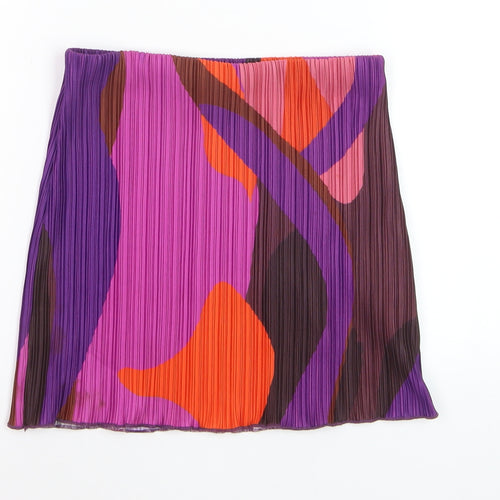 PrettyLittleThing Women’s Multicoloured Pleated Short Skirt Size 10