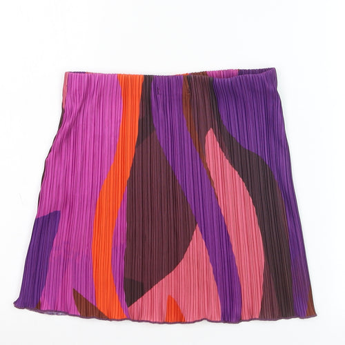 PrettyLittleThing Women’s Multicoloured Pleated Short Skirt Size 10