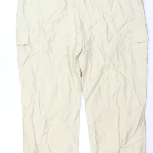 Marks and Spencer Women Beige Cargo Trousers Size 20 Regular